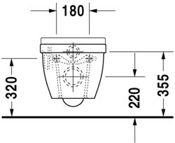 Duravit Starck 3 kompakte Wandtoilette