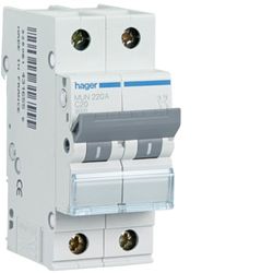 Interruptor automático 2P 6A curva-C 6kA Hager