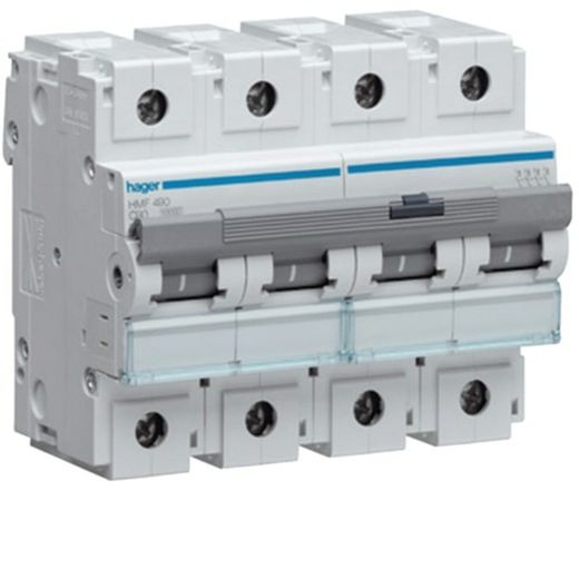 interruptor térmico magnético da curva 10kA Hager de 4P 100A C