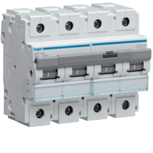 interruptor térmico magnético da curva 10kA Hager de 4P 80A C