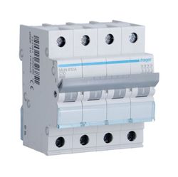 Interruptor automático magnetotérmico serie MU 4P 10A curva C 6KA