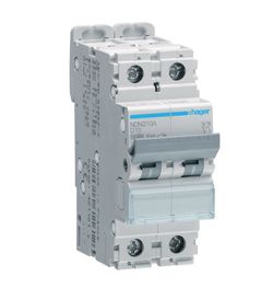 Interruptor automático magnetotérmico serie N 2P 10A curva D 10/15kA