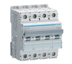 Interruptor automático magnetotérmico serie N 4P 40A curva D 10/15kA