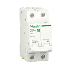 Interruptor automático, Resi9, 2P, 40A, Curva C, 6000 A, 230V Schneider electric