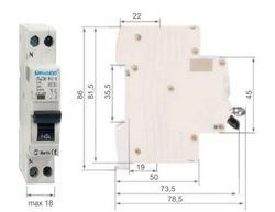 Disjuntor RV301N - 6KA - 1P+N 25A