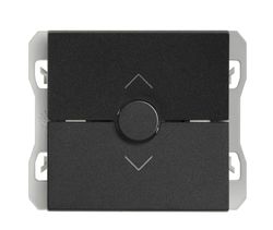 Interruptor de persianas Simon 270 con 3 posiciones negro mate
