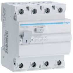 Interruptor diferencial 4P 40A 30mA tipo AC Hager