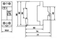 Differentieelschakelaar RV31 2P 40A 300mA klasse AC