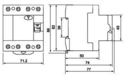 Differentieelschakelaar RV31 4P 63A 300mA klasse A