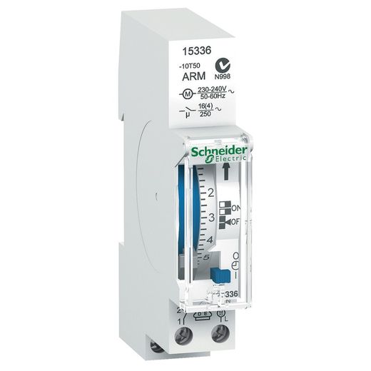 Horloge analogique IH 24h avec 1 module 100h 1C-16A Schneider electric