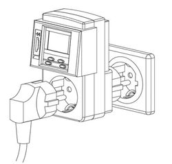 Interruptor horario digital enchufable Tempo Orbis