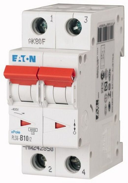 Interruptor magnetotérmico automático 2 polos PLS6-C10/2 10A Eaton