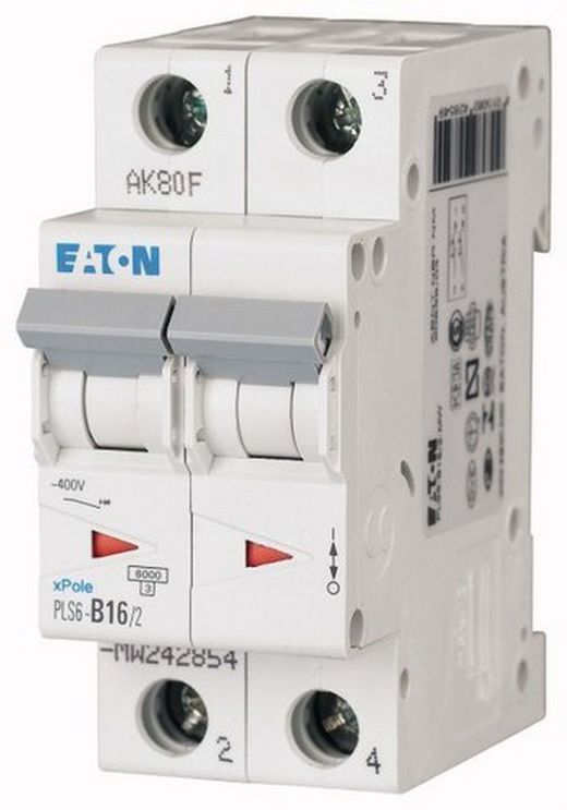 Magnetotérmico automático 2 polos PLS6-C16/2 16A Eaton