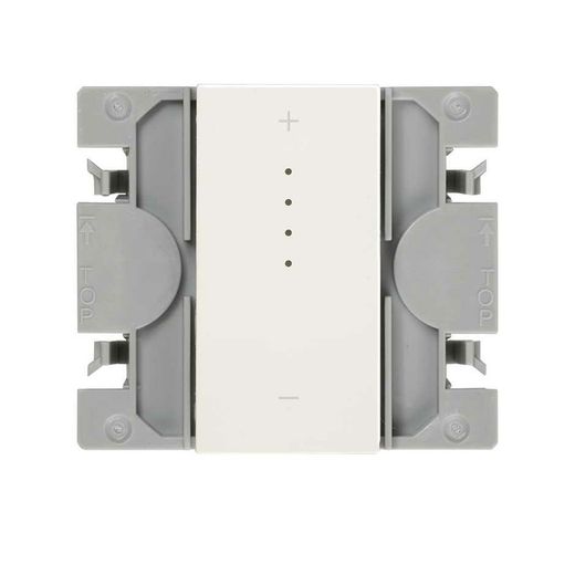 PWM iO dimmbarer Schalter mit iO LED-Streifen und schmaler weißer Taste Simon 270