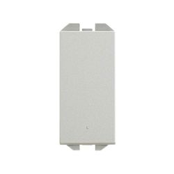 Interruptor unipolar pulsante Simon 270 10 AX con módulo estrecho aluminio
