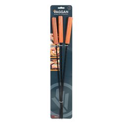 Juego de 3 pinchos para barbacoa 48cm