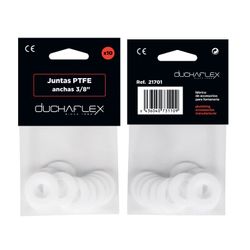 Juntas anchas de teflón en skin de 3/8"