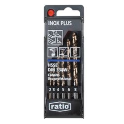 Kit 6 brocas RATIO Inox-Plus Hsse Ø 2-8mm