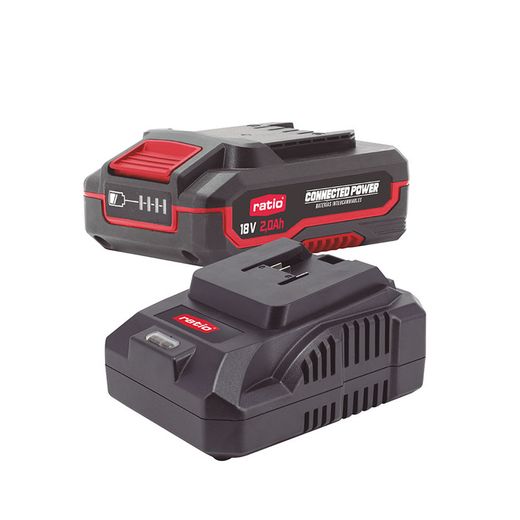 Connected Power ProSeries 18V-2.0 Ah Ratio Accu + Lader Kit