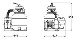 Kit bomba + filtro 0,25HP para piscina