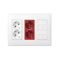 Kit caja pared de superficie-empotrar 3 elementos dobles Simon 500 Cima