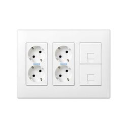 Kit caja pared de superficie o empotrar para 3 elementos dobles Simon 500 Cima