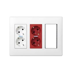 Kit caja pared superficie-empotrar 3 elementos dobles Simon 500 Cima