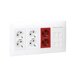 Kit caja pared superficie-empotrar 4 elementos dobles Simon 500 Cima