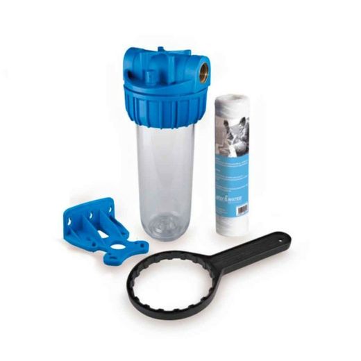 Kit de filtration 3/4" avec équerre, support, clé et cartouche bobinée 50 microns