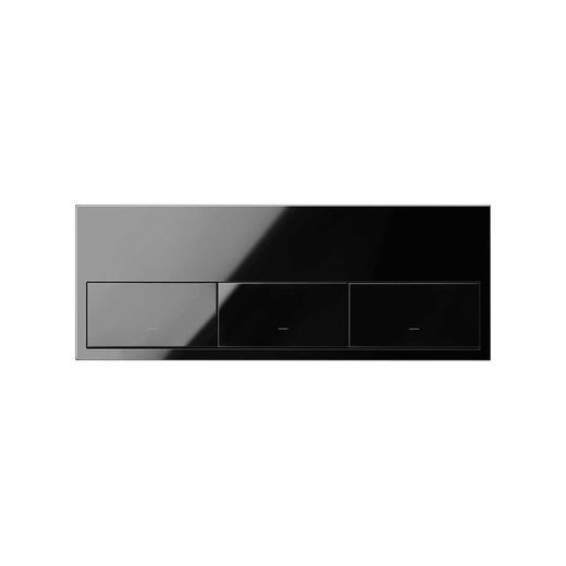 Frontkit für 3 Elemente mit 3 glänzenden schwarzen Tasten Simon 100