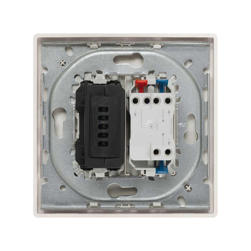 Kit monobloc interrupteur bouton poussoir + chargeur USB A Simon 270 2.1A  SmartCharge blanc — Rehabilitaweb