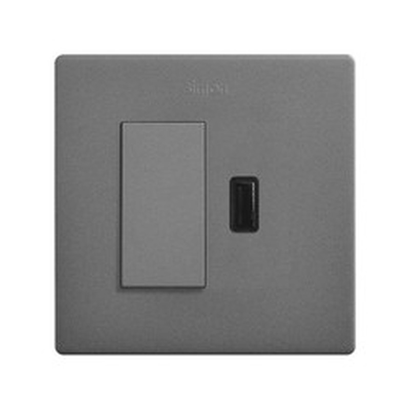 Kit monobloc interrupteur bouton poussoir + chargeur USB A Simon