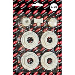 Kit universal tapones radiador 1x1/2" blancos Hecapo