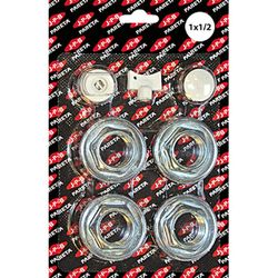 Kit universal tapones radiador 1x1/2" zincados Hecapo