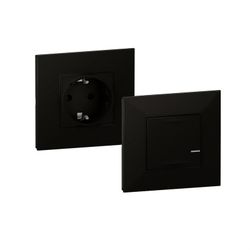 Kit Valena negro con base de corriente Legrand