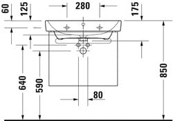 650mm Waschbecken Duravit No.1