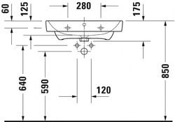 650mm Waschbecken Duravit No.1
