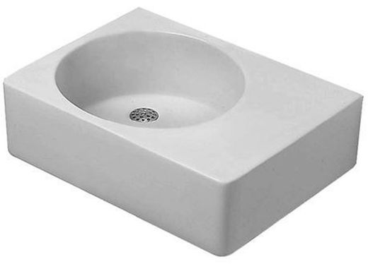 Lavabo de la serie Scola de Duravit con seno en la izquierda