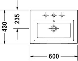 Duravit 2. Stock eingebautes Waschbecken