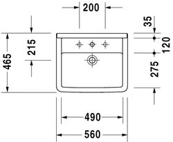 Duravit Starck 3 eingebautes Waschbecken