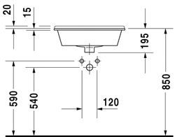 Duravit Starck 3 eingebautes Waschbecken