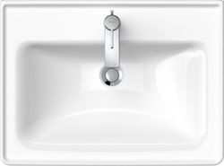 Lavabo mueble 650mm D-Neo blanco con rebosadero y bancada