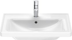 Lavabo mueble 650mm D-Neo blanco con rebosadero y bancada