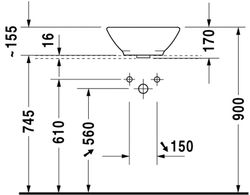Lavabo da appoggio Duravit Bacino