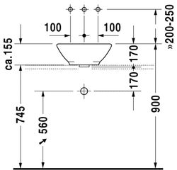 Lavabo da appoggio Duravit Bacino