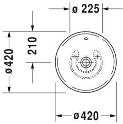 Lavabo da appoggio Duravit Bacino