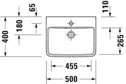 Waschbecken / Waschbecken für 500mm Möbel Duravit No.1