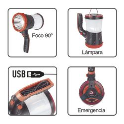 Linterna/foco LED recargable RATIO LampLight F250B