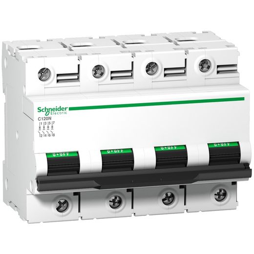 Interruttore automatico C120N 4 poli 100A C 10000A 415V Schneider electric