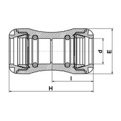 Manicotto dritto per maglie da 63mm